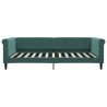 Lit de repos sans matelas vert foncé 100x200 cm velours 