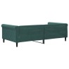 Lit de repos sans matelas vert foncé 100x200 cm velours 