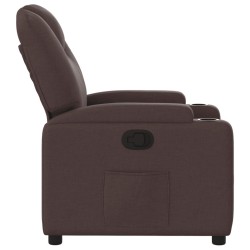 Fauteuil inclinable Marron foncé Tissu 