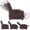 Fauteuil inclinable Marron foncé Tissu 