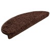 Tapis d'escalier 30 pcs marron 65x21x4 cm 
