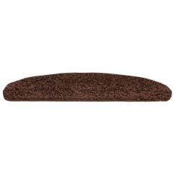 Tapis d'escalier 30 pcs marron 65x21x4 cm 