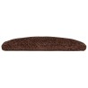 Tapis d'escalier 30 pcs marron 65x21x4 cm 