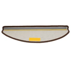 Tapis d'escalier 30 pcs marron 65x21x4 cm 