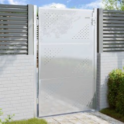 Portail de jardin 100x125 cm acier inoxydable 
