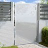 Portail de jardin 100x125 cm acier inoxydable 