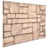 Panneaux muraux 3D avec design de brique beige 10 pcs EPS 