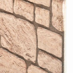 Panneaux muraux 3D avec design de brique beige 10 pcs EPS 