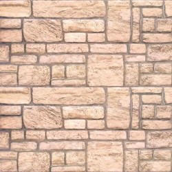 Panneaux muraux 3D avec design de brique beige 10 pcs EPS 