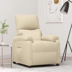 Fauteuil inclinable Crème Tissu 