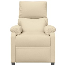 Fauteuil inclinable Crème Tissu 