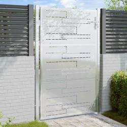 Portail de jardin 100x125 cm acier inoxydable 