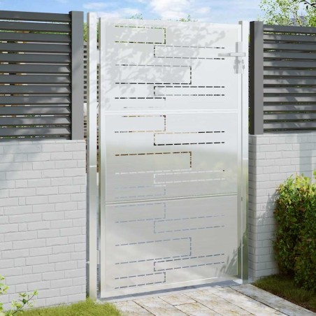 Portail de jardin 100x125 cm acier inoxydable 