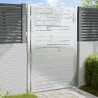 Portail de jardin 100x125 cm acier inoxydable 