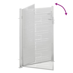 Portail de jardin 100x125 cm acier inoxydable 