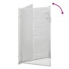 Portail de jardin 100x125 cm acier inoxydable 