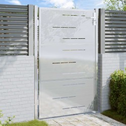 Portail de jardin 100x125 cm acier inoxydable 