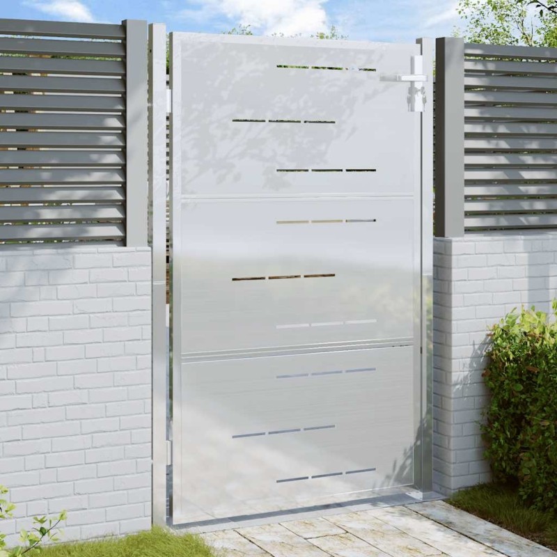Portail de jardin 100x125 cm acier inoxydable 