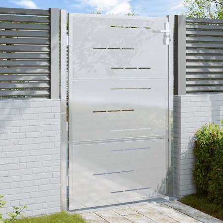 Portail de jardin 100x125 cm acier inoxydable 