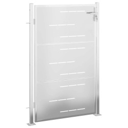 Portail de jardin 100x125 cm acier inoxydable 