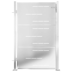 Portail de jardin 100x125 cm acier inoxydable 