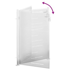 Portail de jardin 100x125 cm acier inoxydable 