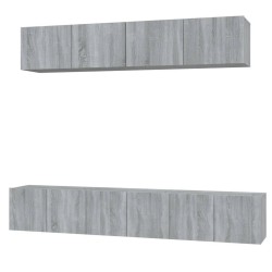 Ensemble de meubles TV 5 pcs Sonoma gris Bois d'ingénierie 