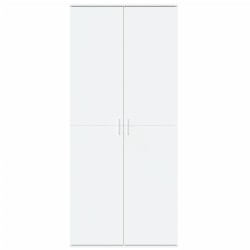 Buffet haut blanc 80x35x180 cm bois d'ingénierie 