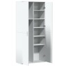 Buffet haut blanc 80x35x180 cm bois d'ingénierie 