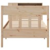 Lit bibliothèque sans matelas 75x190 cm bois de pin massif 