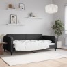 Lit de repos sans matelas noir 100x200 cm tissu 