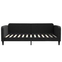 Lit de repos sans matelas noir 100x200 cm tissu 