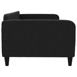 Lit de repos sans matelas noir 100x200 cm tissu 