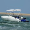 Toit bimini à 3 arceaux parois latérales 183x(137-152)x137 cm 
