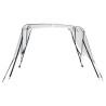 Toit bimini à 3 arceaux parois latérales 183x(137-152)x137 cm 