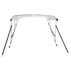 Toit bimini à 3 arceaux parois latérales 183x(137-152)x137 cm 