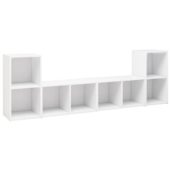 Meubles TV 4 pcs Blanc 72x35x36,5 cm Bois d'ingénierie 