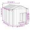 Niche pour chien avec toit anthracite acier galvanisé 