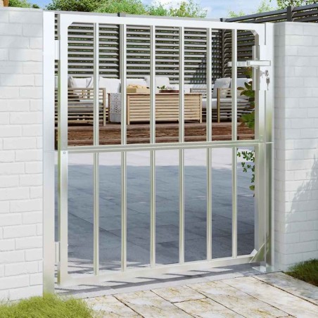 Portail de jardin 100x100 cm acier inoxydable 