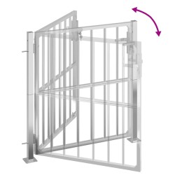 Portail de jardin 100x100 cm acier inoxydable 