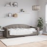 Lit de repos sans matelas taupe 80x200 cm tissu 