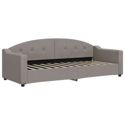 Lit de repos sans matelas taupe 80x200 cm tissu 