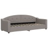 Lit de repos sans matelas taupe 80x200 cm tissu 