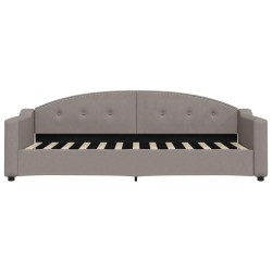 Lit de repos sans matelas taupe 80x200 cm tissu 