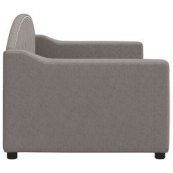 Lit de repos sans matelas taupe 80x200 cm tissu 