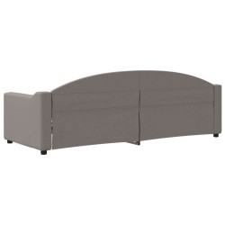 Lit de repos sans matelas taupe 80x200 cm tissu 