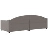 Lit de repos sans matelas taupe 80x200 cm tissu 
