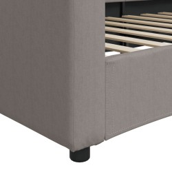 Lit de repos sans matelas taupe 80x200 cm tissu 