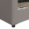 Lit de repos sans matelas taupe 80x200 cm tissu 