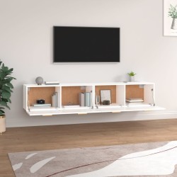 Armoires murales 2 pcs Blanc 100x36,5x35 cm Bois d'ingénierie 